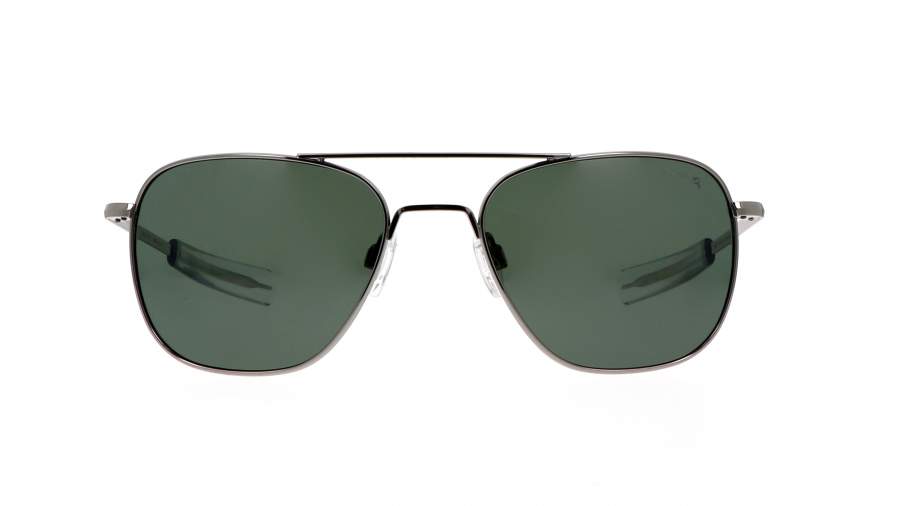 Sonnenbrille Randolph Aviator Gunmetal Silber AF099 55-18 Mittel Polarisierte Gläser auf Lager