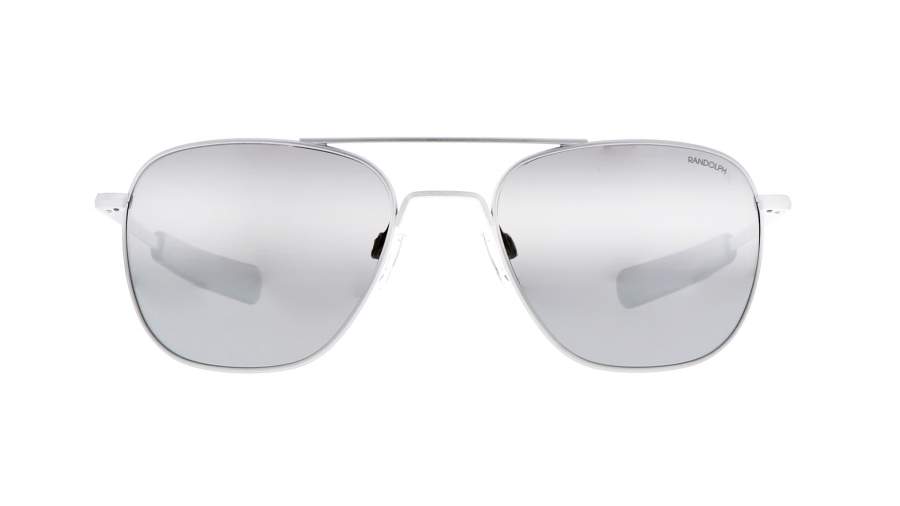 Sunglasses Randolph Aviator Matte Chrome Grey Matte AF315 Medium Polarized Mirror in stock