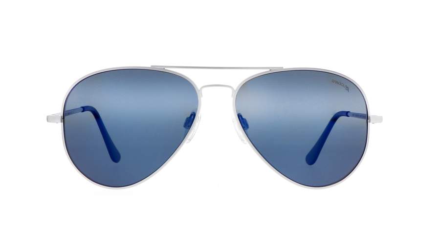 Sonnenbrille Randolph CR257 Silber Matt Breit Polarisierte Gläser Verspiegelte Gläser auf Lager