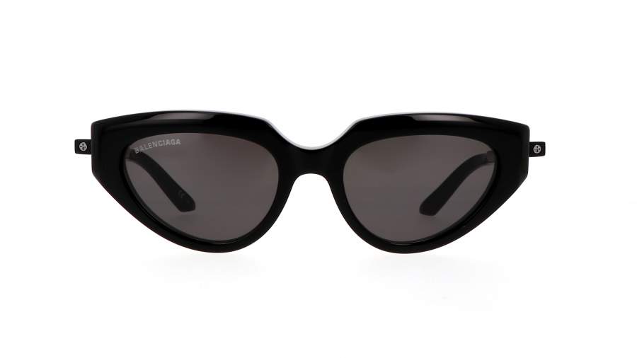 Sonnenbrille Balenciaga BB0159S 001 52-19 Schwarz Mittel Verspiegelte Gläser auf Lager