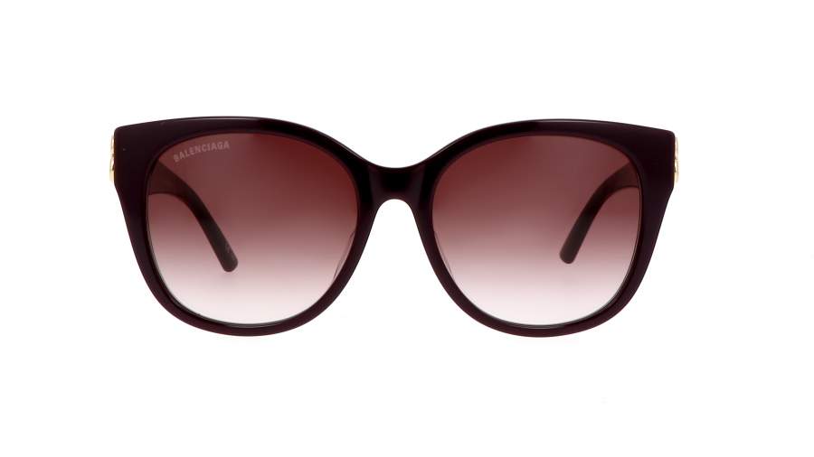 Sonnenbrille Balenciaga BB0103SA 005 57-18 Lila Breit Gradient Gläser auf Lager