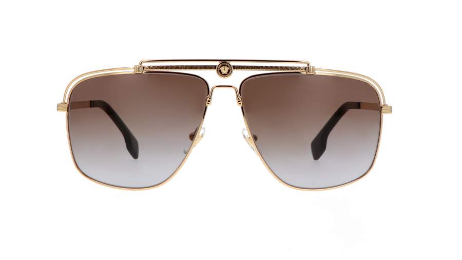Sonnenbrille Versace VE2242 1002/89 61-13 Gold Breit Gradient Gläser auf Lager