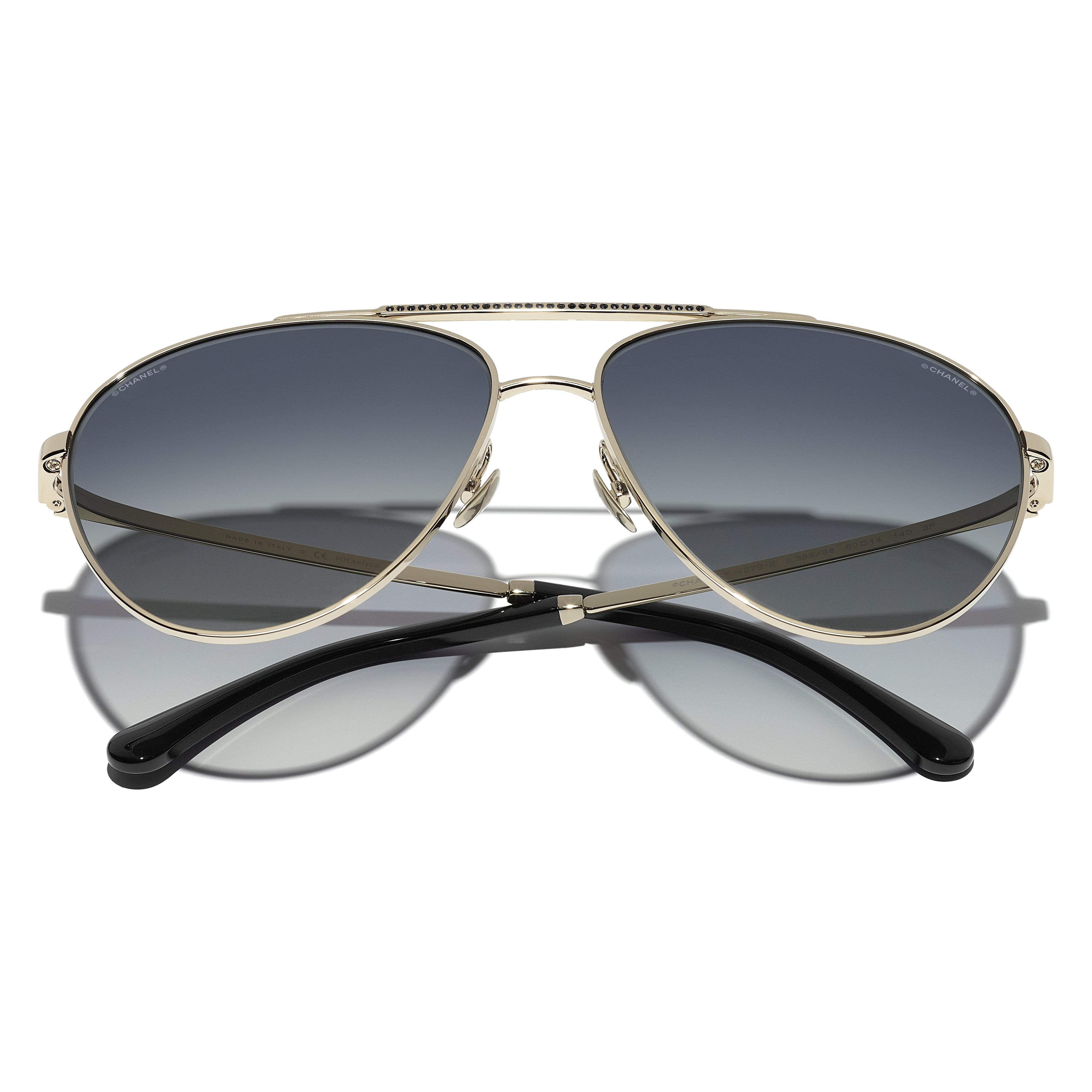 Chanel Pilot Sunglasses CH4279B 60 Burgundy & Dark Silver