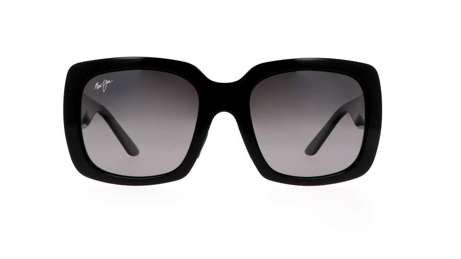 Sunglasses Maui Jim Two Steps Black Super thin glass GS863-02 55-21 Medium Polarized Gradient in stock