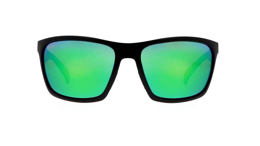 Sunglasses Maui Jim Makoa Black Matte Maui Green GM804-2M 59-17 Medium Polarized Mirror in stock