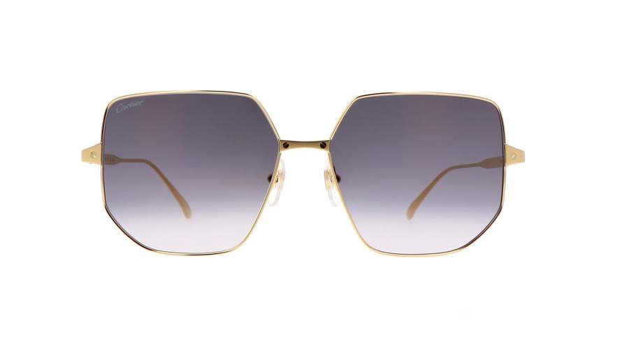 Sonnenbrille Cartier CT0327S 001 56-16 Gold Breit Gradient Gläser auf Lager