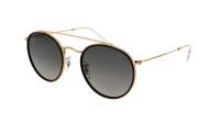 Ray-ban Round Double bridge RB3647N 9238/71 51-22 Legend gold in stock