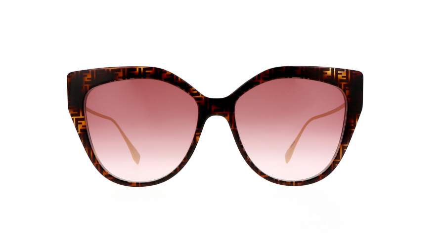 Sonnenbrille Fendi Baguette Tortoise FE40011U 5755T 57-16 Breit Gradient Gläser auf Lager