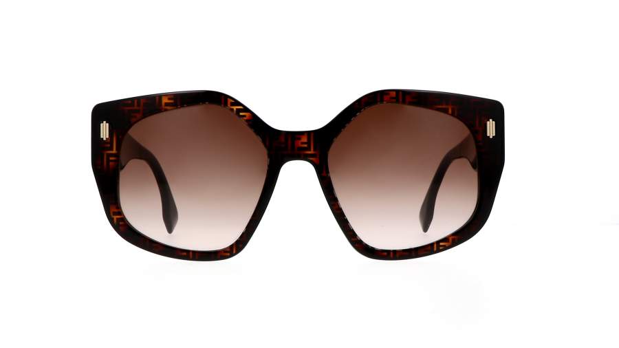 Sonnenbrille Fendi FE40017I 55F 55-19 Tortoise Mittel Gradient Gläser auf Lager