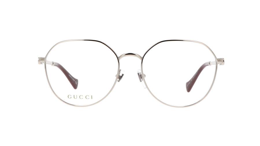 Brille Gucci GG1145O 004 54-16 Silber Breit auf Lager