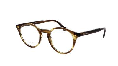 Lunettes de vue Gucci GG0738O 005 48-21 Havana Écaille Small en stock