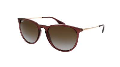Sunglasses Ray-Ban Erika Transparent Dark Brown RB4171 6593/T5 54-18 Medium Polarized Gradient in stock