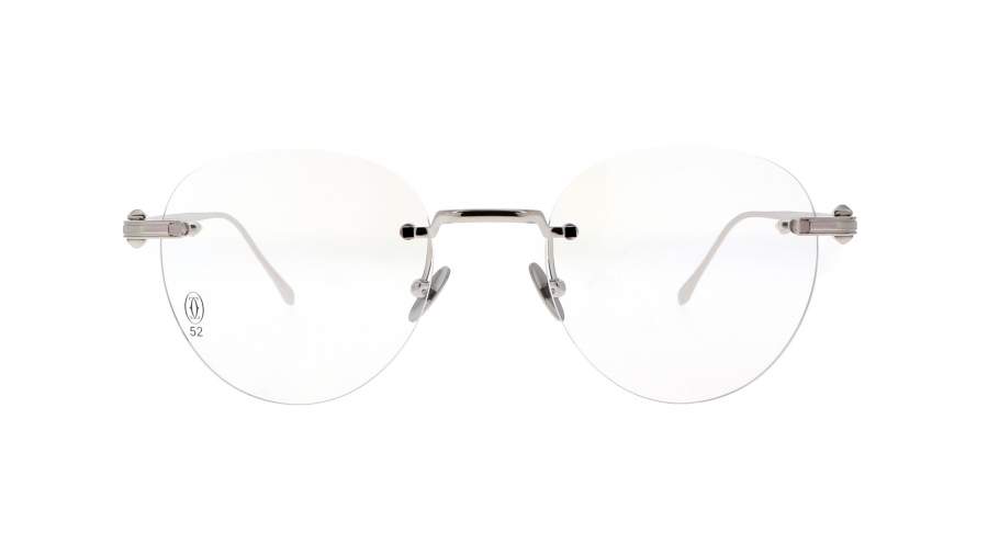 Eyeglasses Cartier CT0342O 001 52-20 Silver Medium in stock