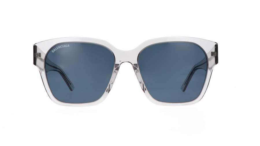 Sonnenbrille Balenciaga BB0215SA 004 56-17 Transparent grey Grau Breit auf Lager