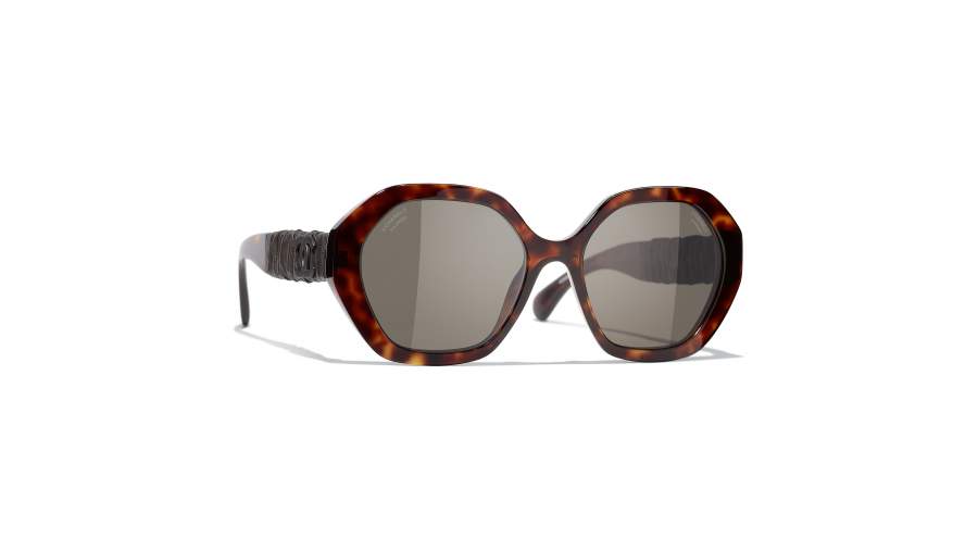 Sunglasses CHANEL CH5475Q 116483 55-18 Dark havana Tortoise Medium Polarized in stock