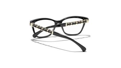 Eyeglasses CHANEL CH3429Q C622 52-16 Black and Gold Small in stock