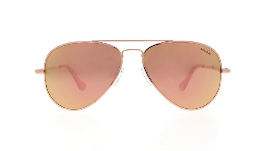 Sunglasses Randolph Concorde Rose Gold Pink CR238 57-15 Medium Polarized Mirror in stock