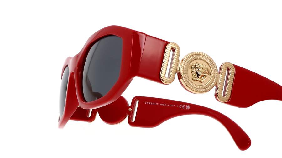 NWT Versace VE4361 Red Oval 53mm Sunglasses Versace Mod 4361 5330/87 Red Gray 53-18-140 Sunglasses | eBay main image 2