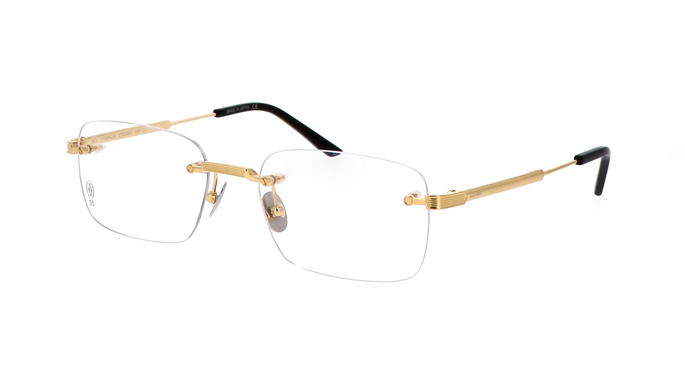 Eyeglasses Cartier CT0349O 001 55-18 Gold in stock | Price 541,67 ...