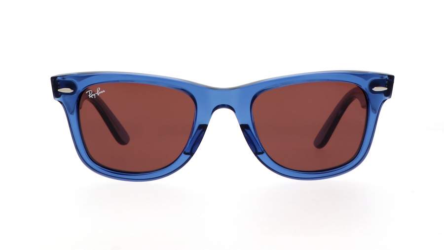 Sunglasses Ray-ban Original wayfarer Colorblock RB2140 6587C5 50-22 Transparent blue in stock