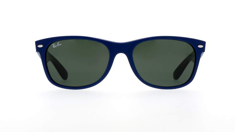 Ray-ban New wayfarer  RB2132 6463/31 55-18 Rubber blue on black in stock